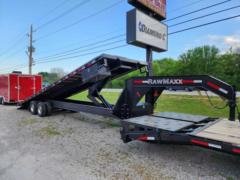 RawMaxx 32' X 102" Deck Over Gooseneck Dual Tandem 15K Power Tilt