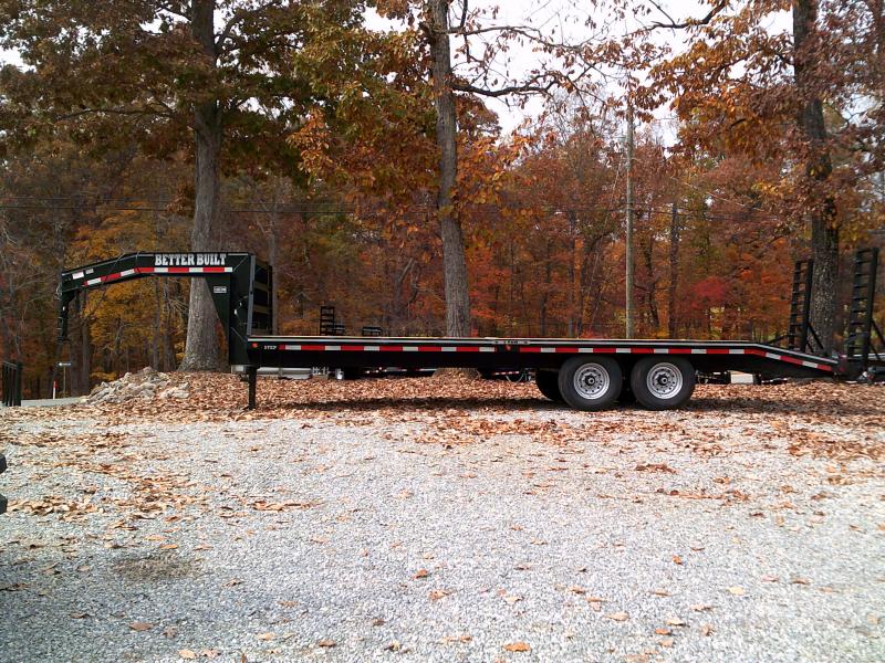 24' 14K Gooseneck Equipment Trailer, Self Cleaning Dovetail