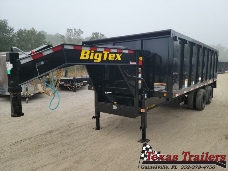 25DU20BK8SIR BIG TEX 8' X 20' DUAL TANDEM GOOSENECK DUMP TRAILER