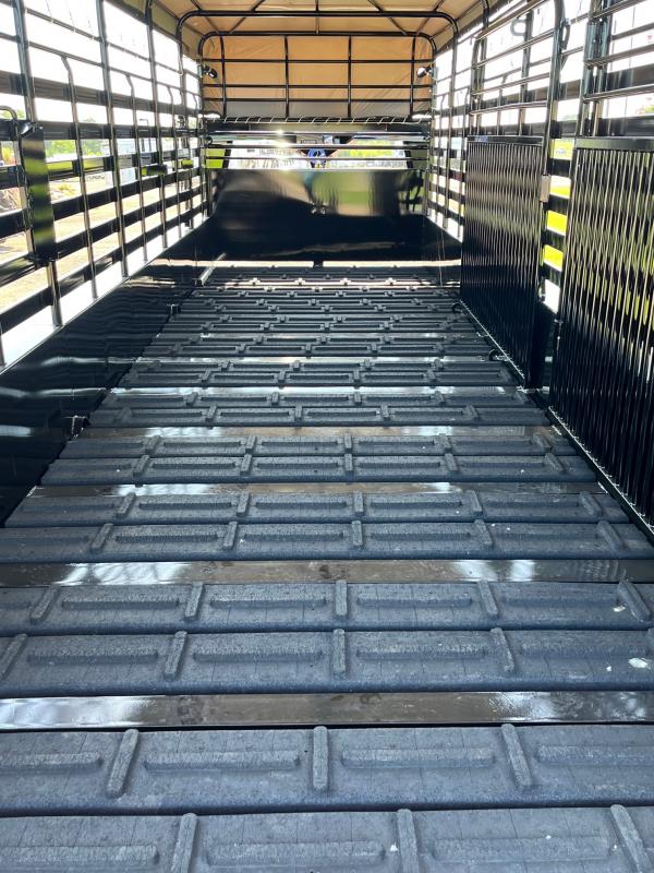 2023 Delco 24' x 6'8'' Tarp Top Livestock Trailer Horse Trailers