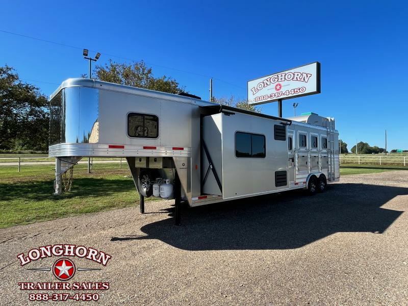 2019 Exiss 4 Horse 12' Lq / 8' Slide out Horse Trailers, Cargo