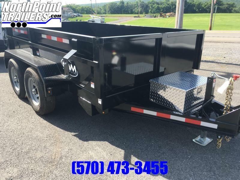 2021 CAM 6X10 DUMP TRAILER BLACK With Ramps NorthPoint Trailers