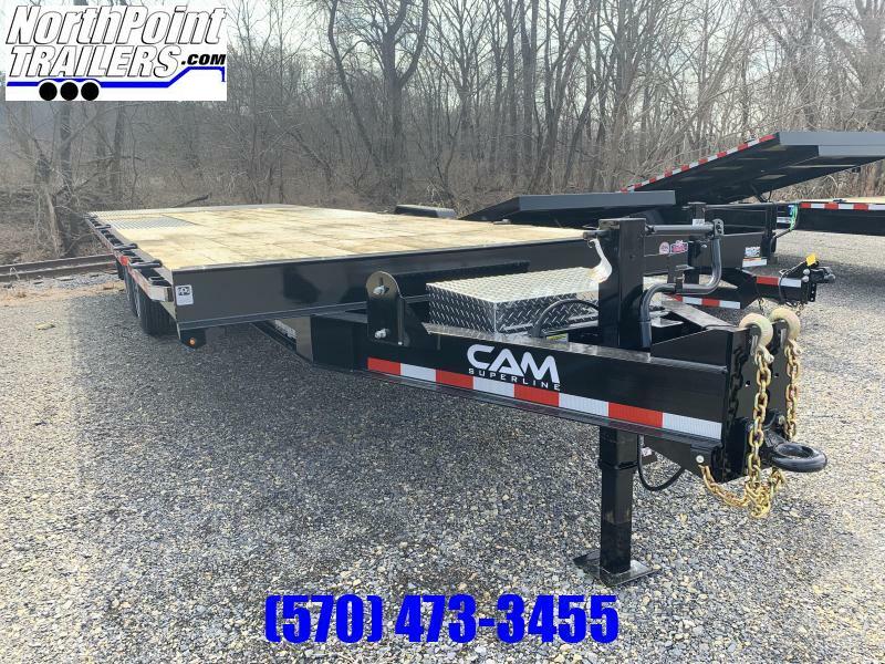 2023 Cam Superline 24' Deckover Split Tilt Equipment Trailer 8K Oil Bath Axles 16000 GVWR