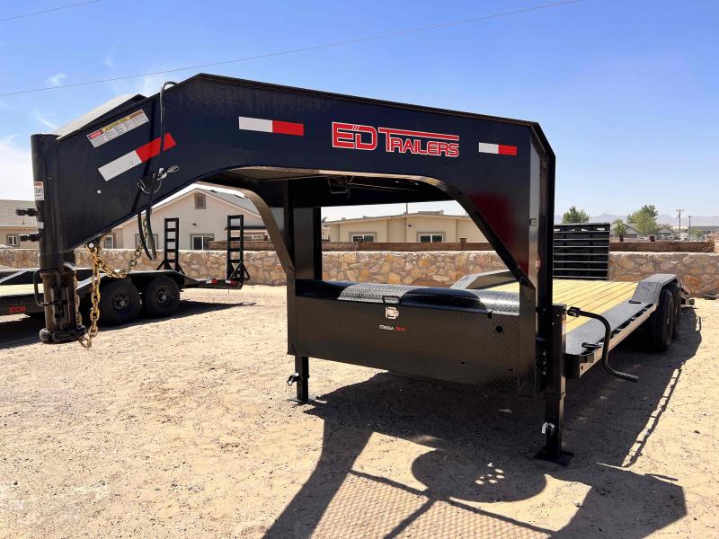 2023 ED Trailer Mfg 102x24 Gooseneck Drive Over Fenders