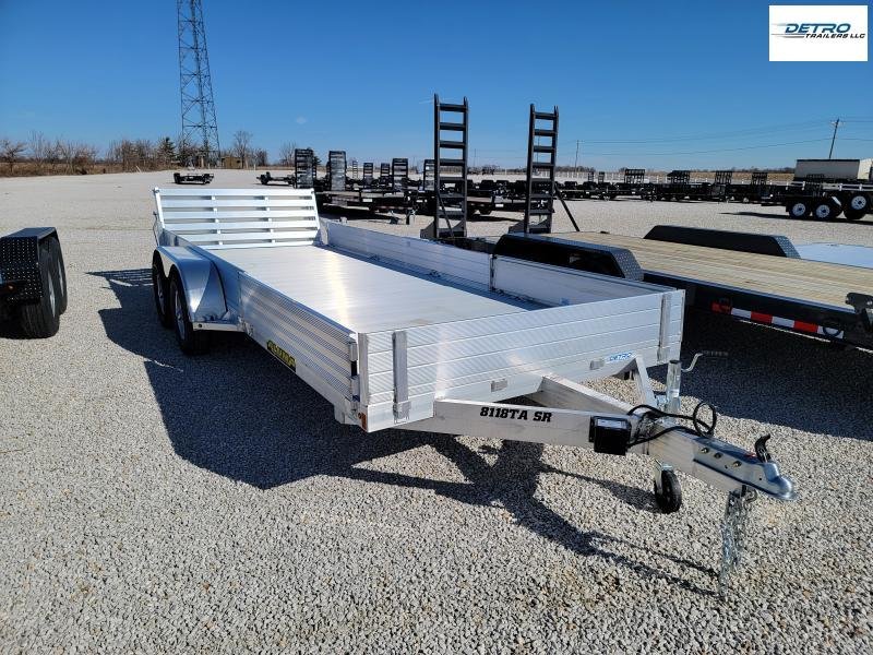 2023 Aluma 81x18 7K Aluminum BiFold Gate Utility Trailer w/ Front Side