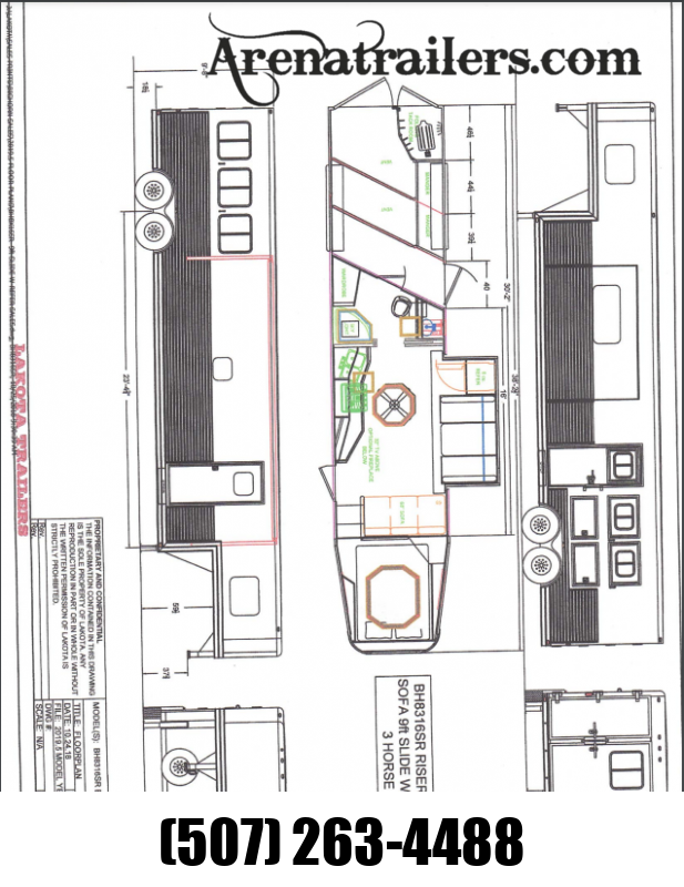 2023 Lakota 3H Slant 16' LQ Bighorn BH8316SR Horse Trailer Arena