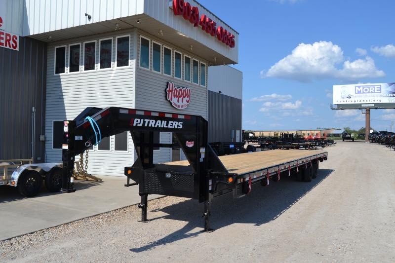 2023 PJ Trailers FD Flatbed Trailer Air Ride Disc Brakes Happy