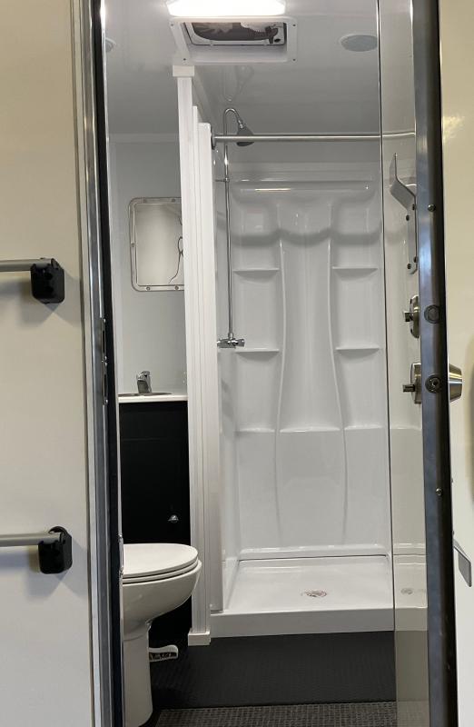 3 Station Restroom / Shower Trailer Electric HW Ready2Go Restroom