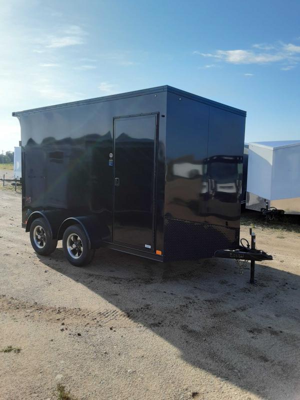 2022 United Trailers 7X12TA BLACK BLACKOUT ENCLOSED TRAILER Cargo