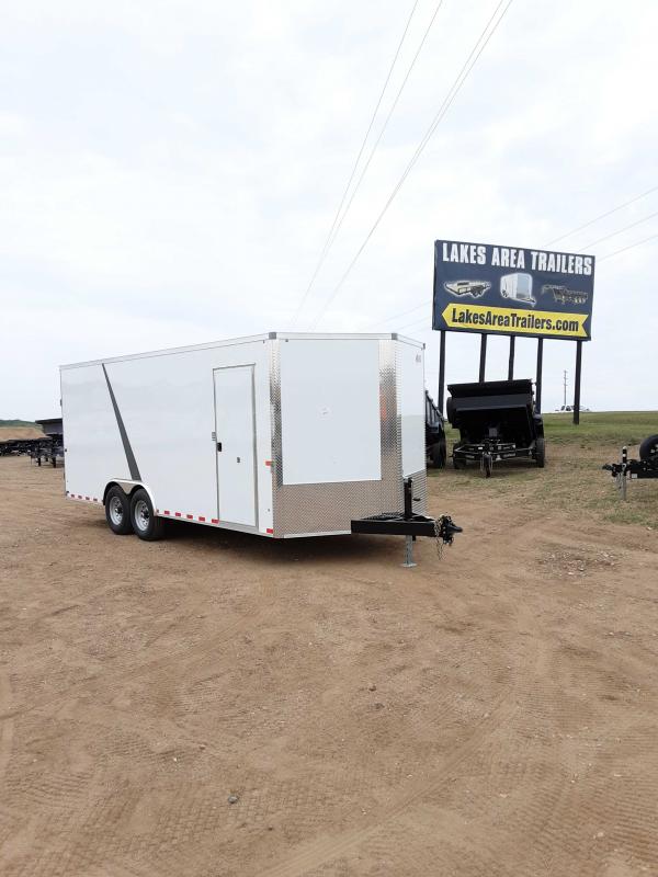 2023 AERO 8.5X20TA70 WHITE Enclosed Cargo Trailer Lakes Area Trailer