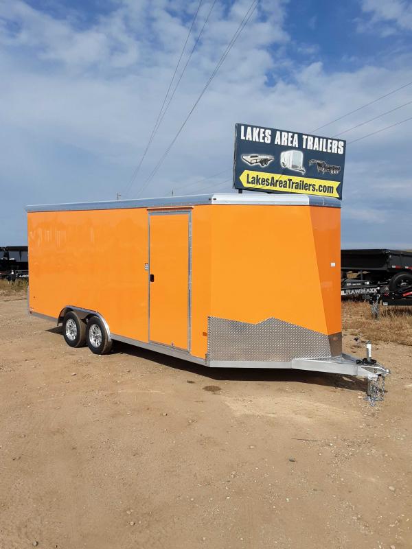 2024 NEO 8.5X18 ORANGE ENCLOSED TRAILER Lakes Area Trailer Shop