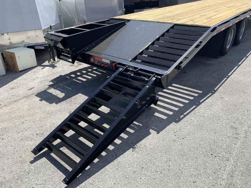 2022 Better Built 30' 10 Ton Popup Tail Gooseneck Flatbed Trailer