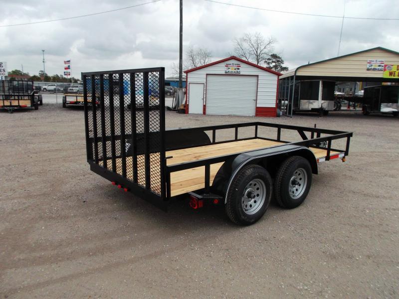 2023 J&C Trailers 12ft Tandem Axle Utility Trailer w/ Wrap Tongue