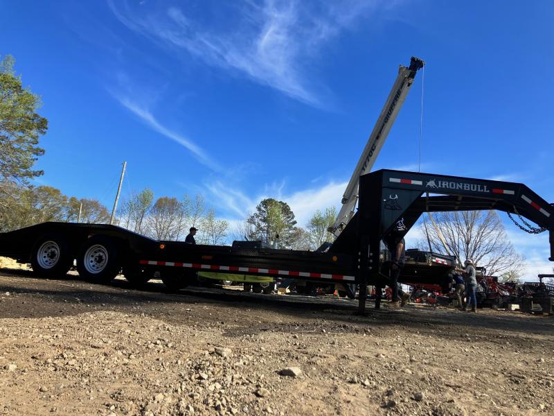 2022 Ironbull 8.5x24 14k Super Wide Thick Drive Over Fender Gooseneck Equipment Trailer Slide