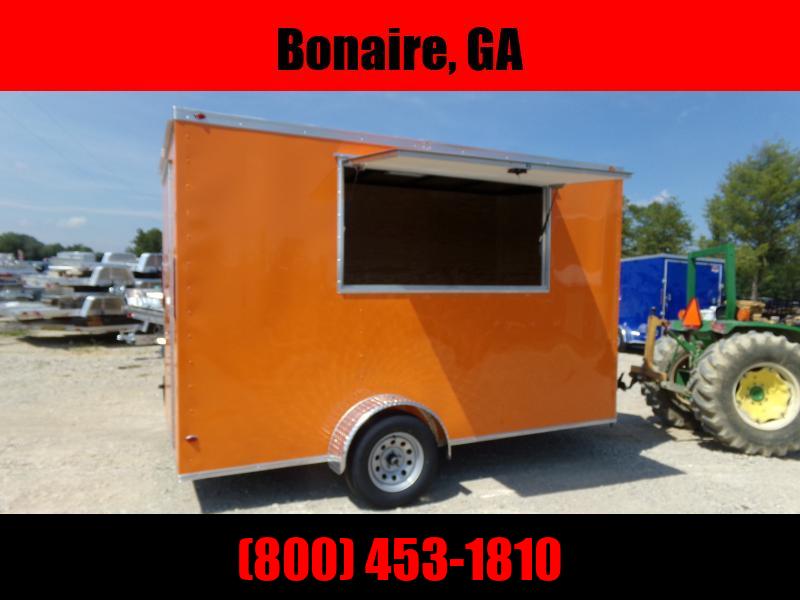 6x12 3x6 Window Black Enclosed Cargo Concesion Mobile Space Trailers