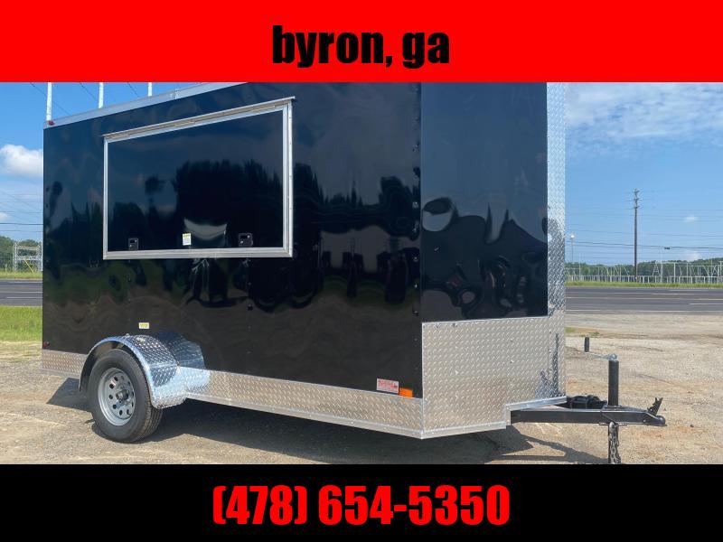 6x12 3x6 Window Black Enclosed Cargo Concesion Mobile Space Trailers