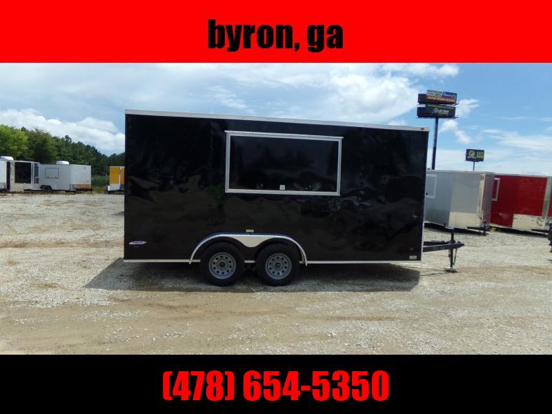 7X16 black concession trailer finished int and electic pkg Mobile
