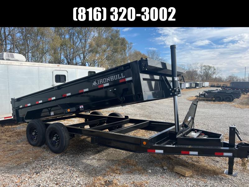 2023 IRON BULL 83X16 DUMP TRAILER W/TELESCOPIC HOIST