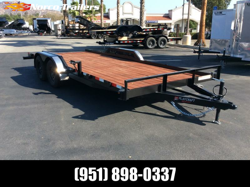 2022 Playcraft 82" x 18' Car Hauler Flatbed Trailer Norco Trailers