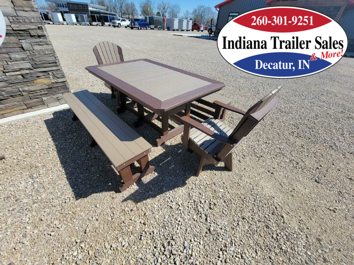 2023 Poly Complete 6ft Table w/2 Benches & 2 Swivel Chairs Living