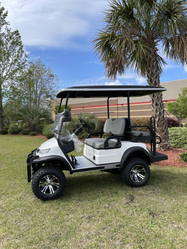 2023 White Advanced EV Advent 4L 4 Passenger Lifted Golf Cart Journey