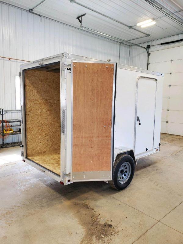2023 Lightning Trailers 5x10 Enclosed Cargo Trailer with Rear Barn Doors & +6" HeightWhite