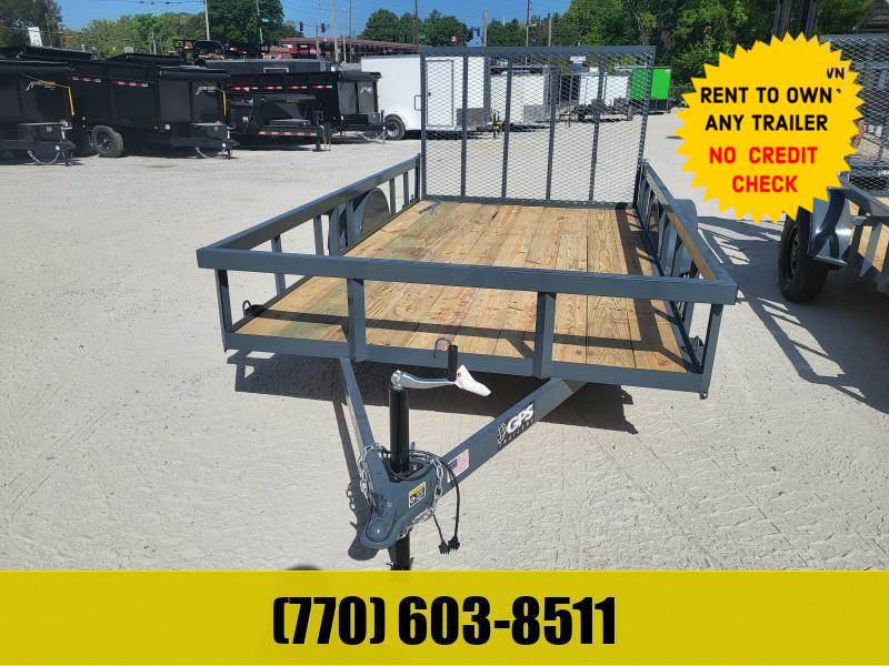 6.5X12 Utility Trailer W/ 4 Foot Gate LED Lights & Gate Assist Shocks 2023 GPS Quality Built