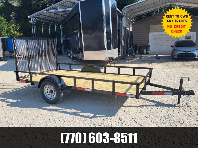 6x12 Utility Trailer W/ 4 Foot Removable Gate 2023 Lonewolf 6x12