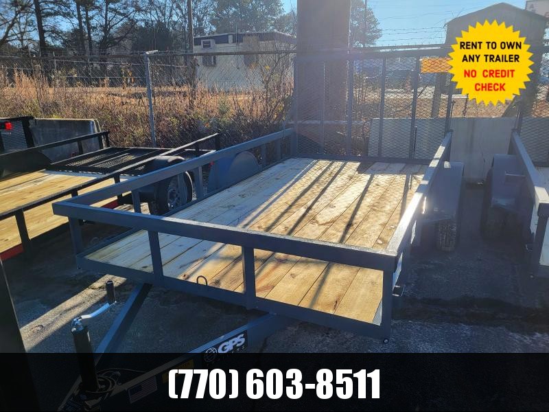 6.5X12 Utility W/ 4' Gate LED Lights & Gate Assist Shocks 2023 GPS Quality Built Trailers For