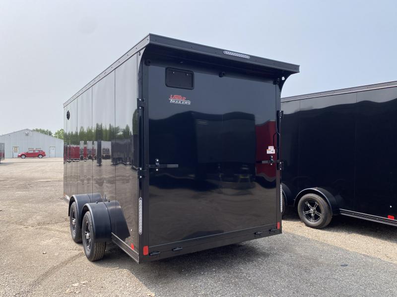 2024 United Trailers 7 X 16 FT ENCLOSED CARGO TRAILER RAMP DOOR BLACK