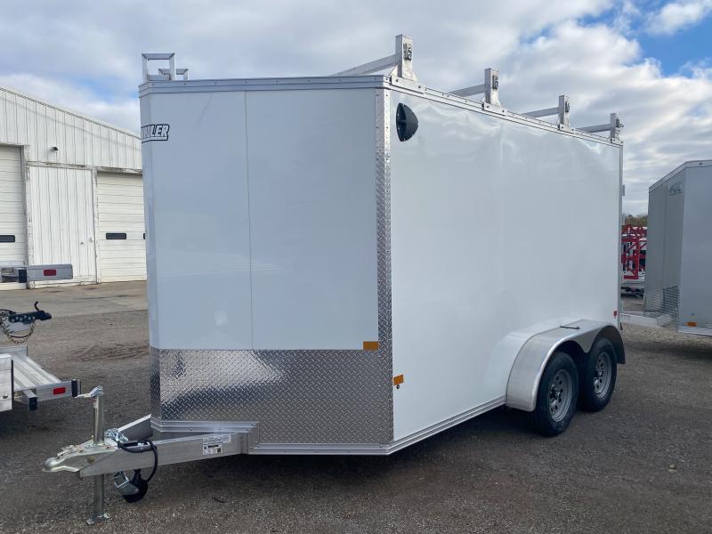 2023 EZ Hauler 7 X 12 FT ENCLOSED CONTRACTOR TRAILER WITH LADDER RACK