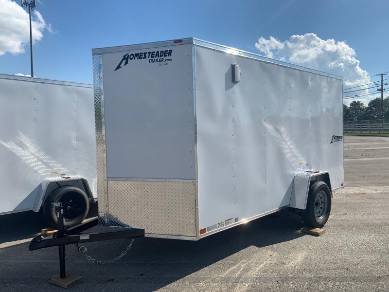 2021 Homesteader Trailers 6 X 12 FT VNOSE CARGO TRAILER WITH RAMP DOOR