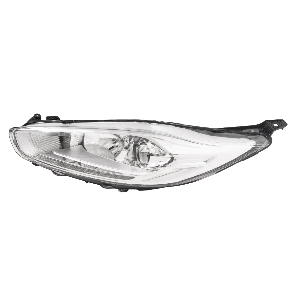 Óptica para Ford Fiesta Kinetic 2017 / 2019 izquierda Brasil Fondo cromado con Lupa con LED