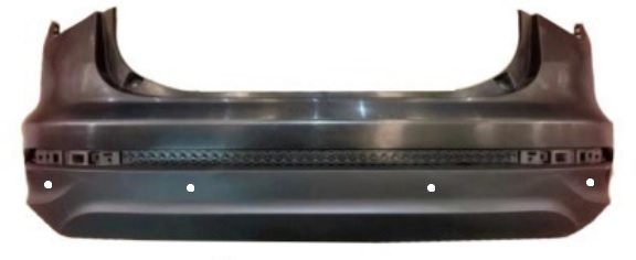 Paragolpe para Fiat Cronos 2018 / 2023 trasero Completo con Sensor