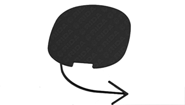 Grilla para Fiat Paragolpe / Parante / Capot Siena 1997 / 2001 Tapa de Gancho Remolque trasera negra