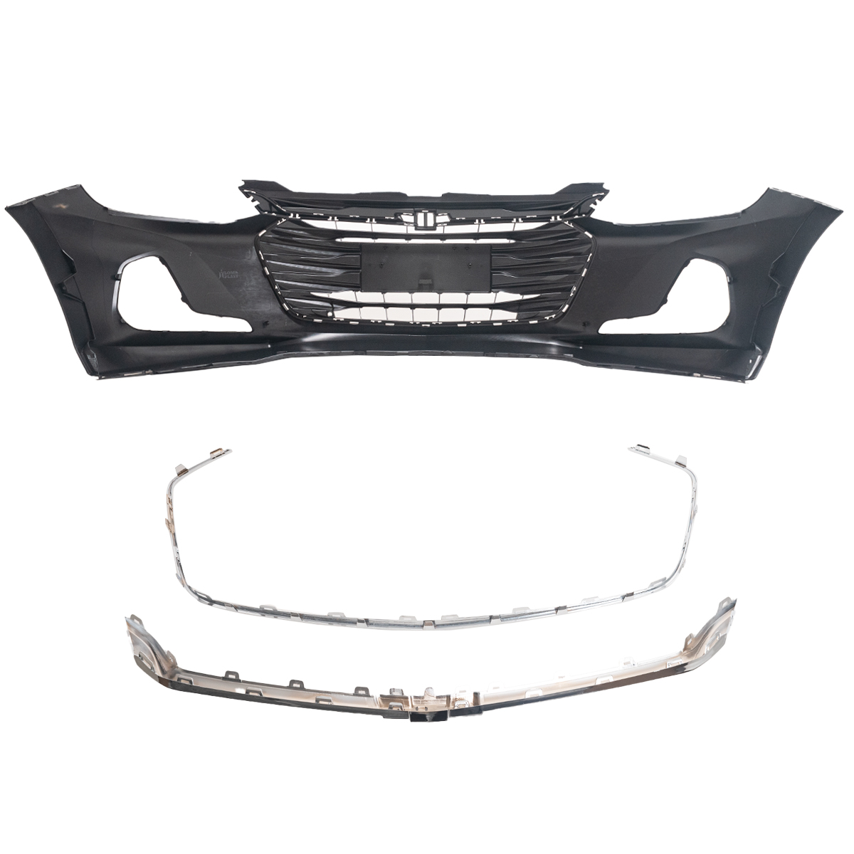 Paragolpe para Chevrolet Onix Plus 2020 en Adelante 4 Ptas delantero con Rejilla y Molduras cromadas