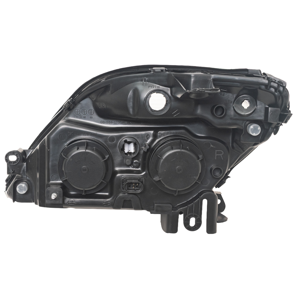 Óptica para Renault Scenic 2001 / 2010 derecha Fondo negro