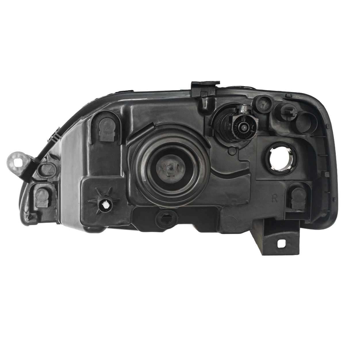 Óptica para Renault Logan 2007 / 2009 derecha cromada Aro gris
