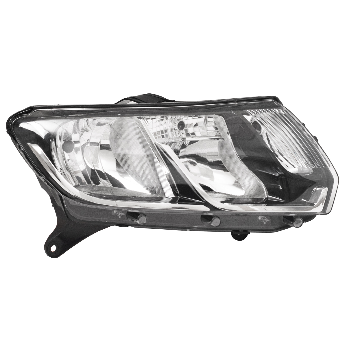 Óptica para Renault Logan Desde 2014 Sandero Desde 2014 F / negro Aro cromado Luz Posicion W5W derecha