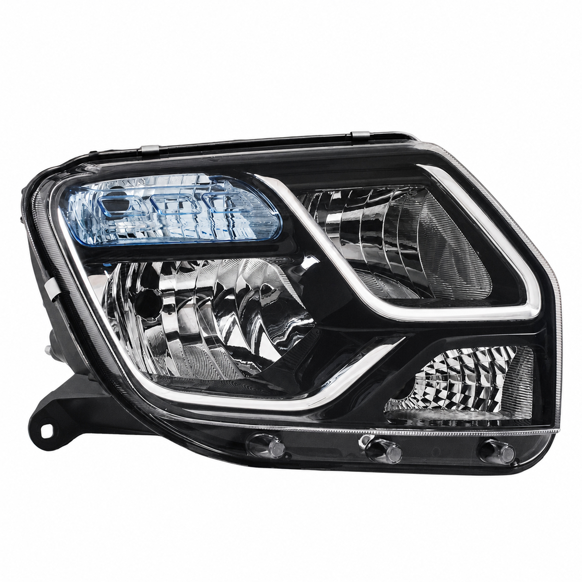 Óptica para Renault Duster Ii Desde 2015 derecha Oroch Fondo negro con Difusor Azul