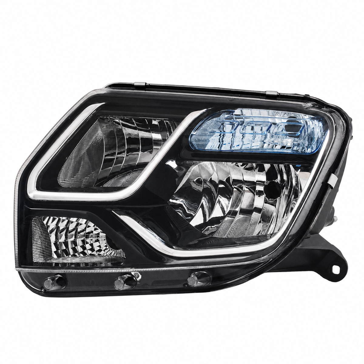 Óptica para Renault Duster Ii Desde 2015 izquierda Oroch Fondo negro con Difusor Azul