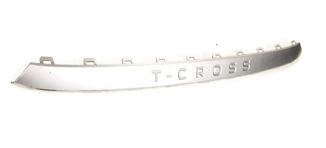 Moldura exterior para Volkswagen Frente-Cola T-Cross 2019 / 2024 delantera "T-Cross" Plateada