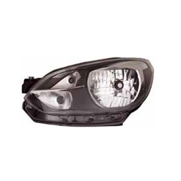 Óptica para Volkswagen Up! 2014 / 2016 izquierda Fondo negro con Vira negra