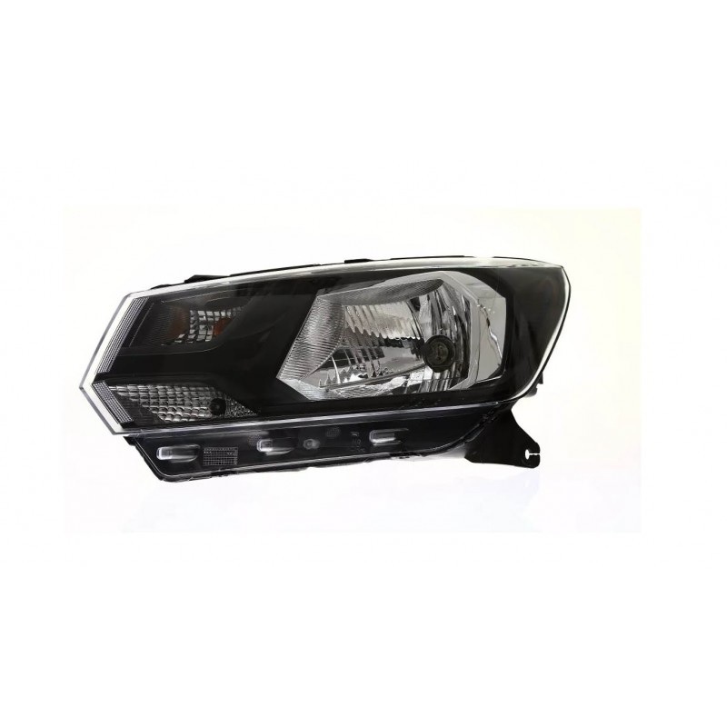 Óptica para Volkswagen Gol Trend / Voyage G8 Desde 2019 izquierda Saveiro V / negra
