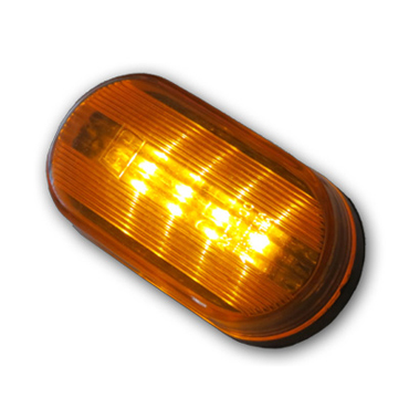 Faro Delimitador LED Bivolt Ambar AP-400 6 LED 75 mm