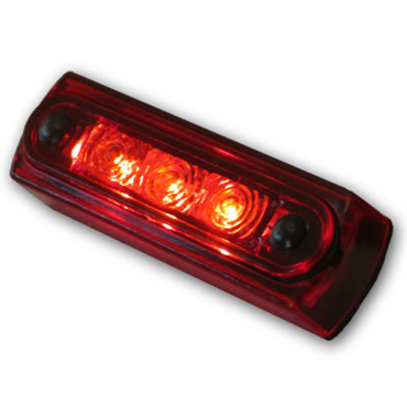 Faro Delimitador Rect Policarb LED Rojo Bivoltaje Ap-550Led