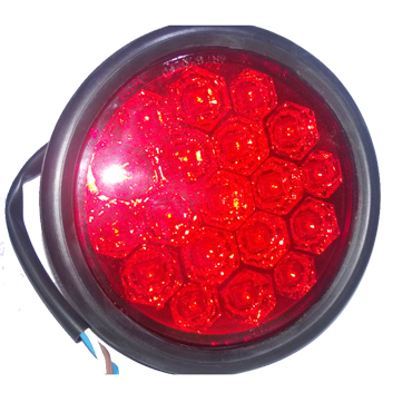 Faro trasero para LED Roj Bivol B / Neg Diam 100 Ap-830Agled