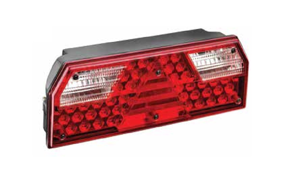 Faro trasero para Rojo / Cristal con LED 24 V derecho