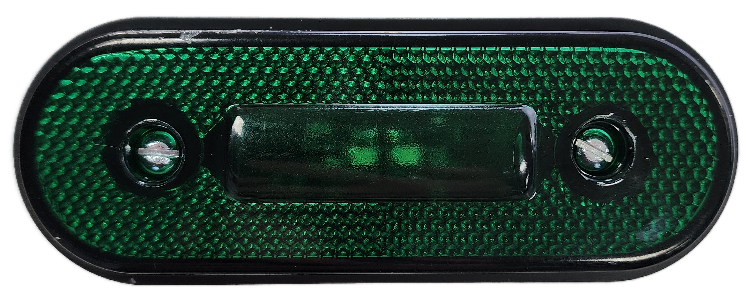 Faro Delimitador Ovalado LED Bivolt Verde