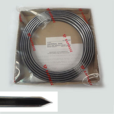 Moldura Lateral Autoadhesiva Caja 8 Mts negro / Plata con Puntera